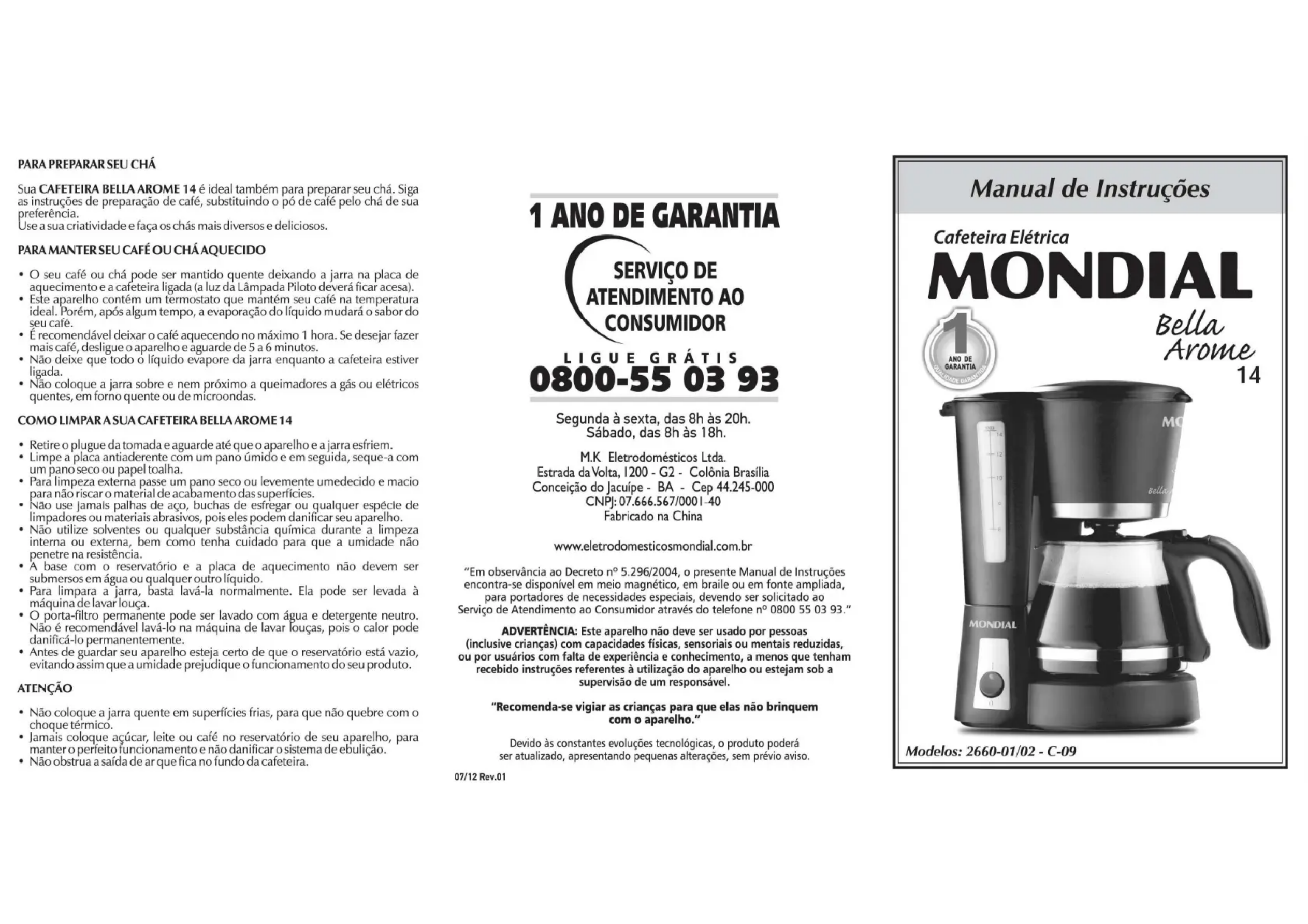 Cafeteira Mondial Bella Arome - capa