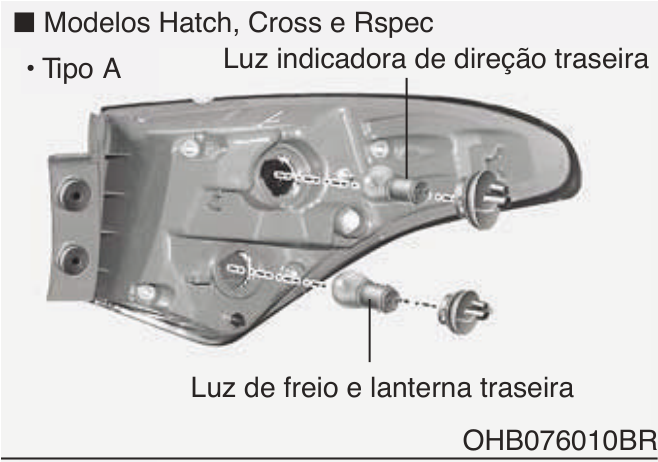 Luz de posicionamento (Tipo A) Luz... - Ilustração técnica do manual