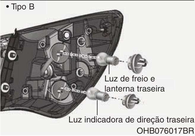 Luz de posicionamento (Tipo A) Luz... - Ilustração técnica do manual