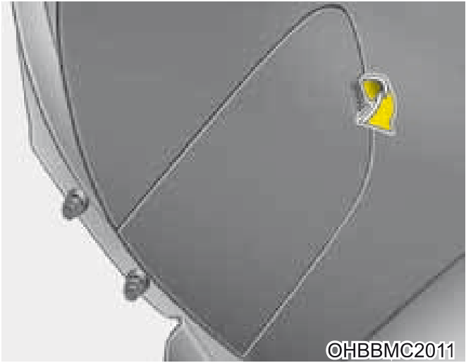 Luz indicadora de direção dianteira Lâmpadas... - Ilustração técnica do manual