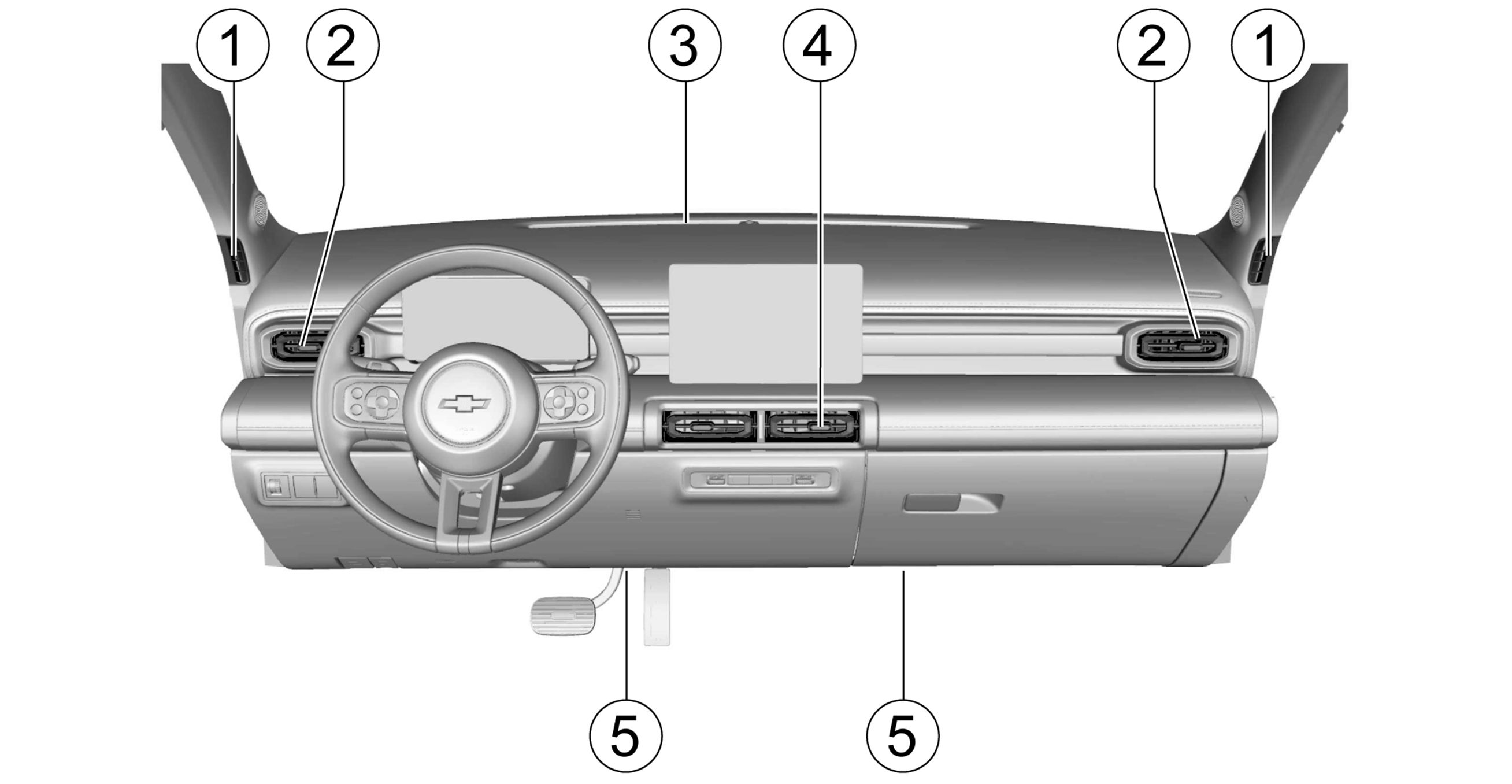 Saída de ar - Figura do manual 108, Chevrolet Spark EUV