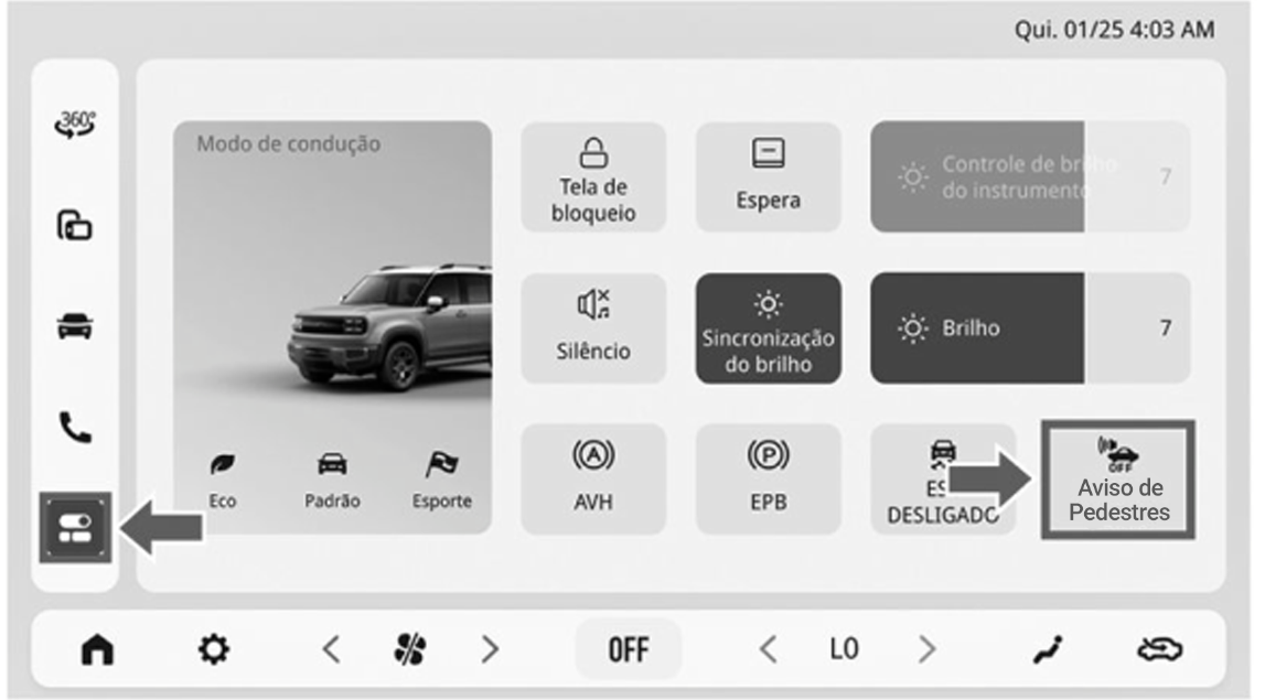 Amaciamento de veículo novo - Figura do manual 119, Chevrolet Spark EUV
