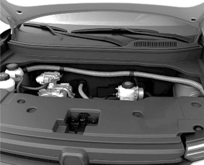 Liberação manual de emergência do cabo de carga - Figura do manual 158, Chevrolet Spark EUV