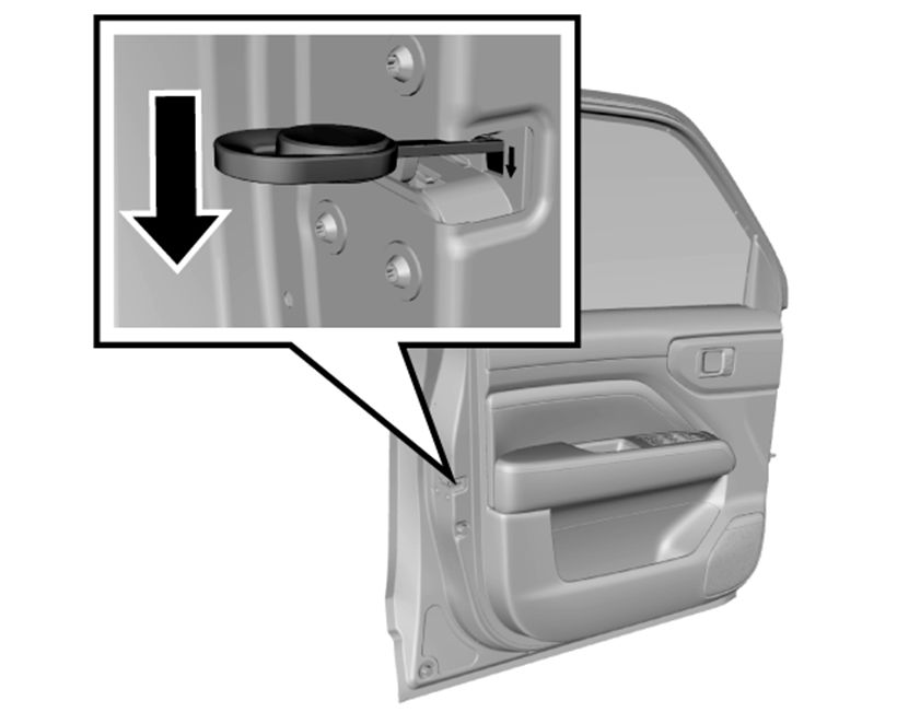 Trava de segurança para crianças - Figura do manual 15, Chevrolet Spark EUV