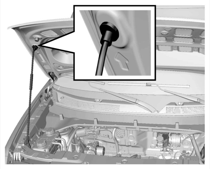Abra o capô do motor - Figura do manual 17, Chevrolet Spark EUV