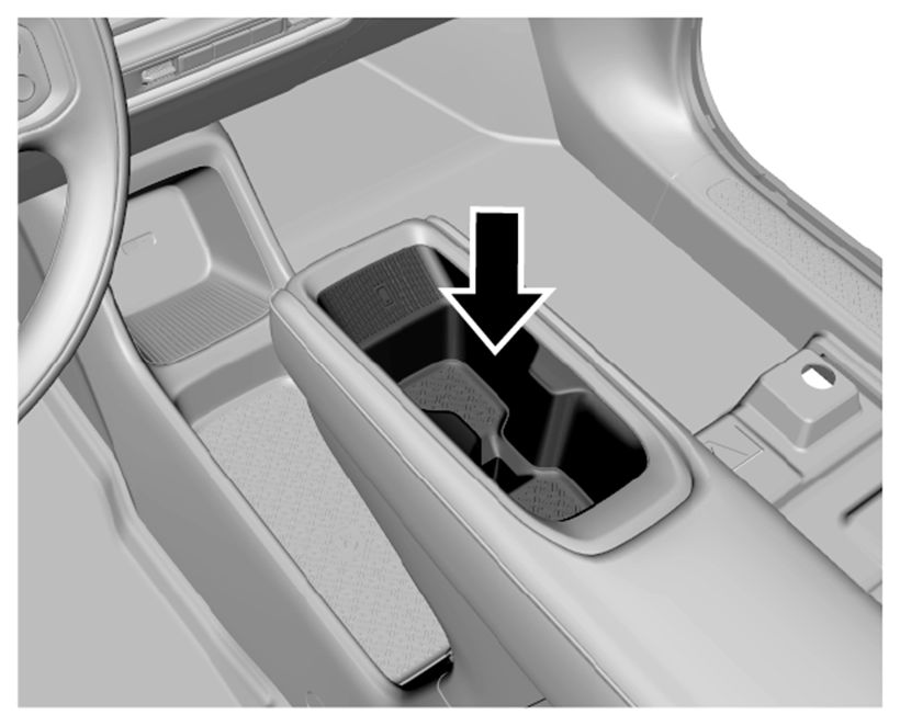 Porta-objetos do apoio de braço (porta- copos) - Figura do manual 54, Chevrolet Spark EUV