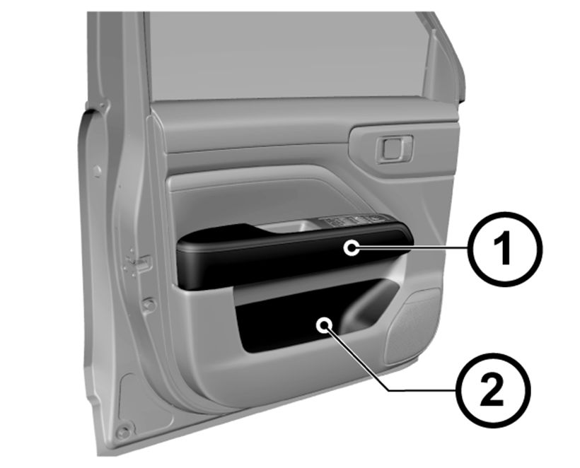 Porta-objetos da porta e apoio de braço - Figura do manual 55, Chevrolet Spark EUV