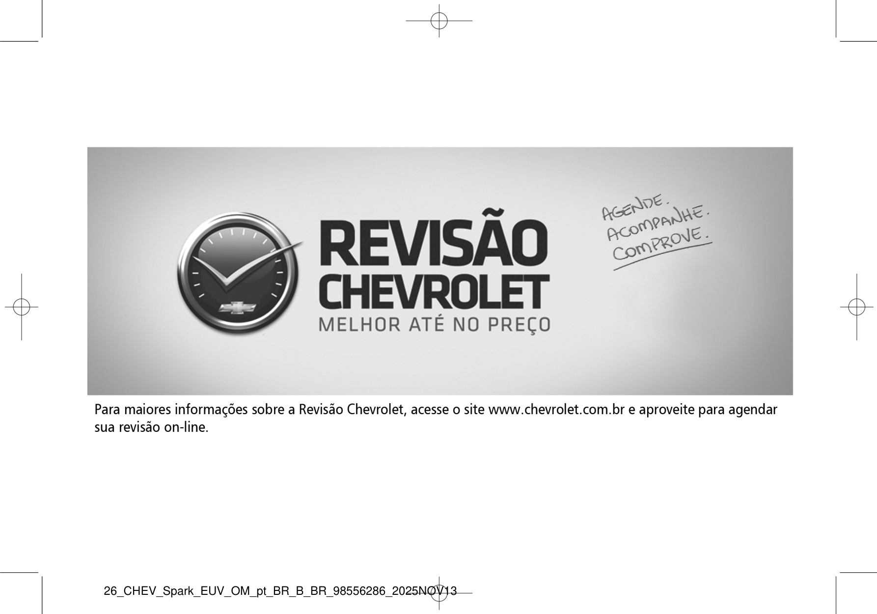 Capa oficial do Manual do Proprietário Chevrolet Spark EUV