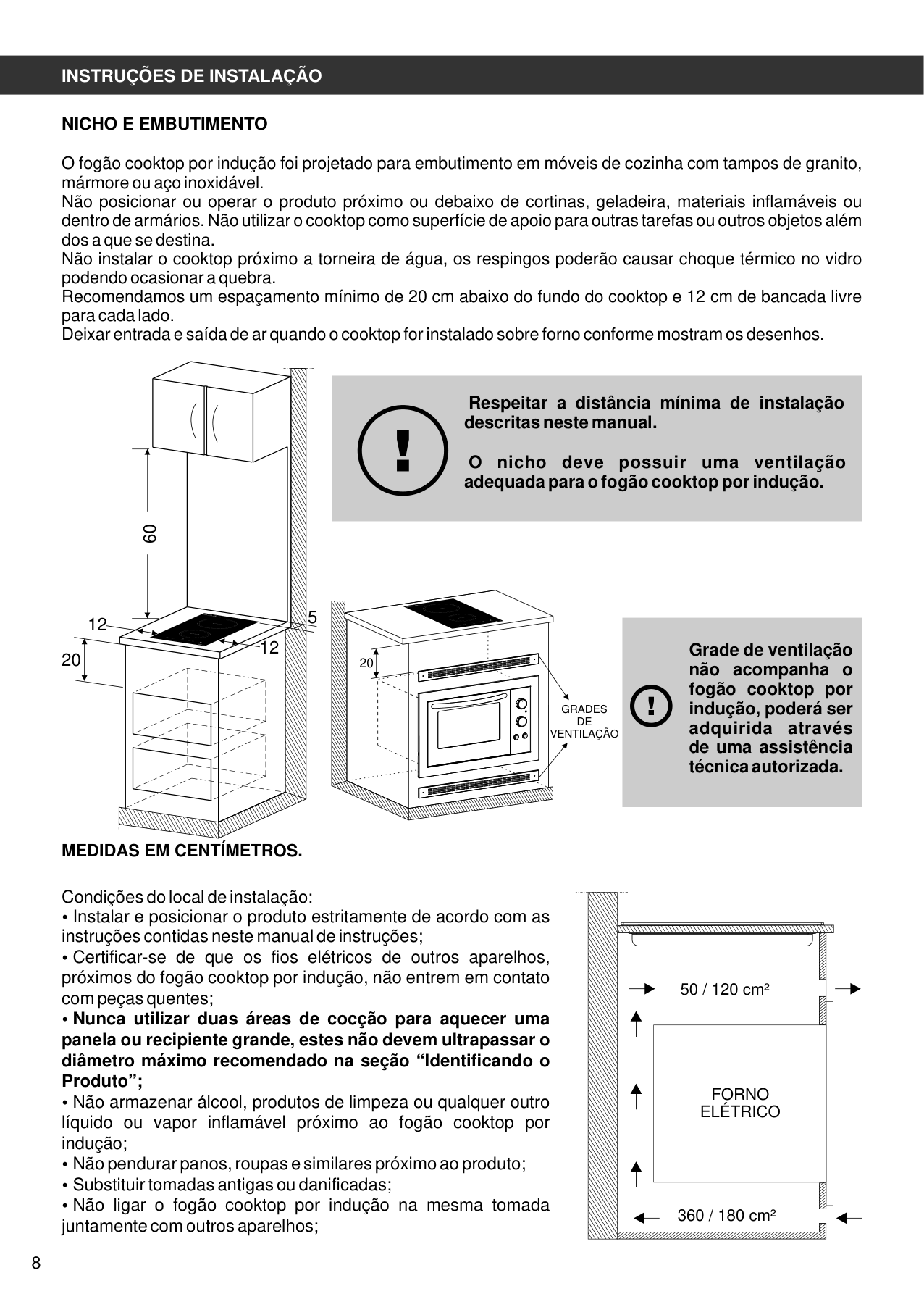 Cooktop Fischer 5Q TC Infinity - Ilustração do manual