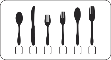 Usar o cesto de talheres - Ilustração do manual Samsung DW50C6070 (Pág. 20)